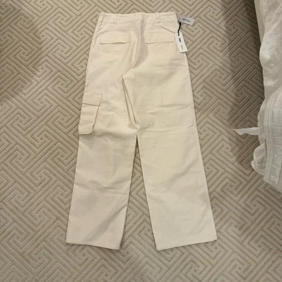 NWT Aritzia Cargo Pants White Birch - Picture 9 of 11